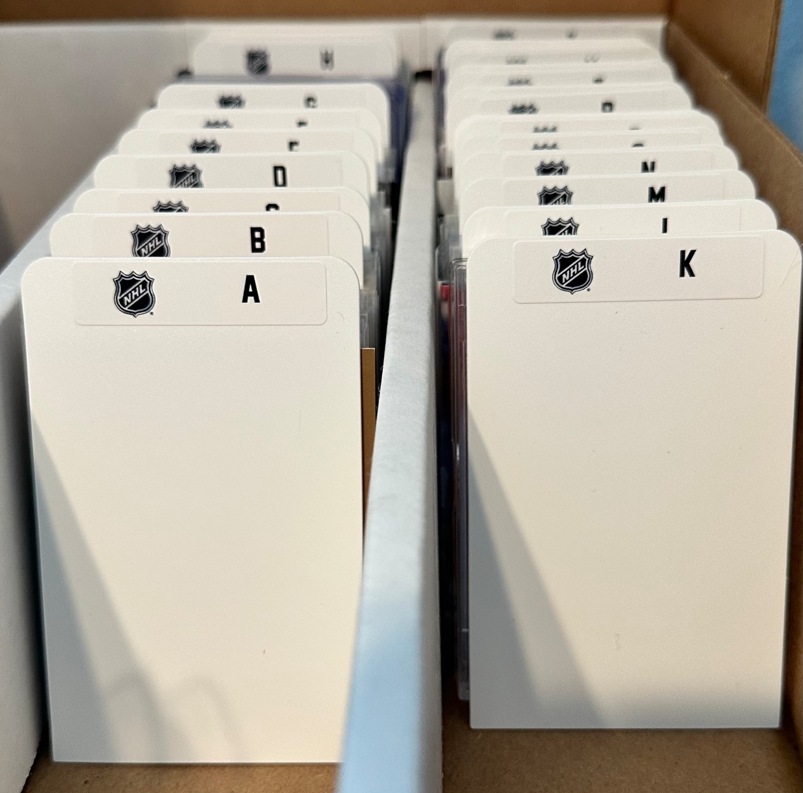 (26) TALL Sports Card Dividers with 26 FREE NHL A-Z Labels Set