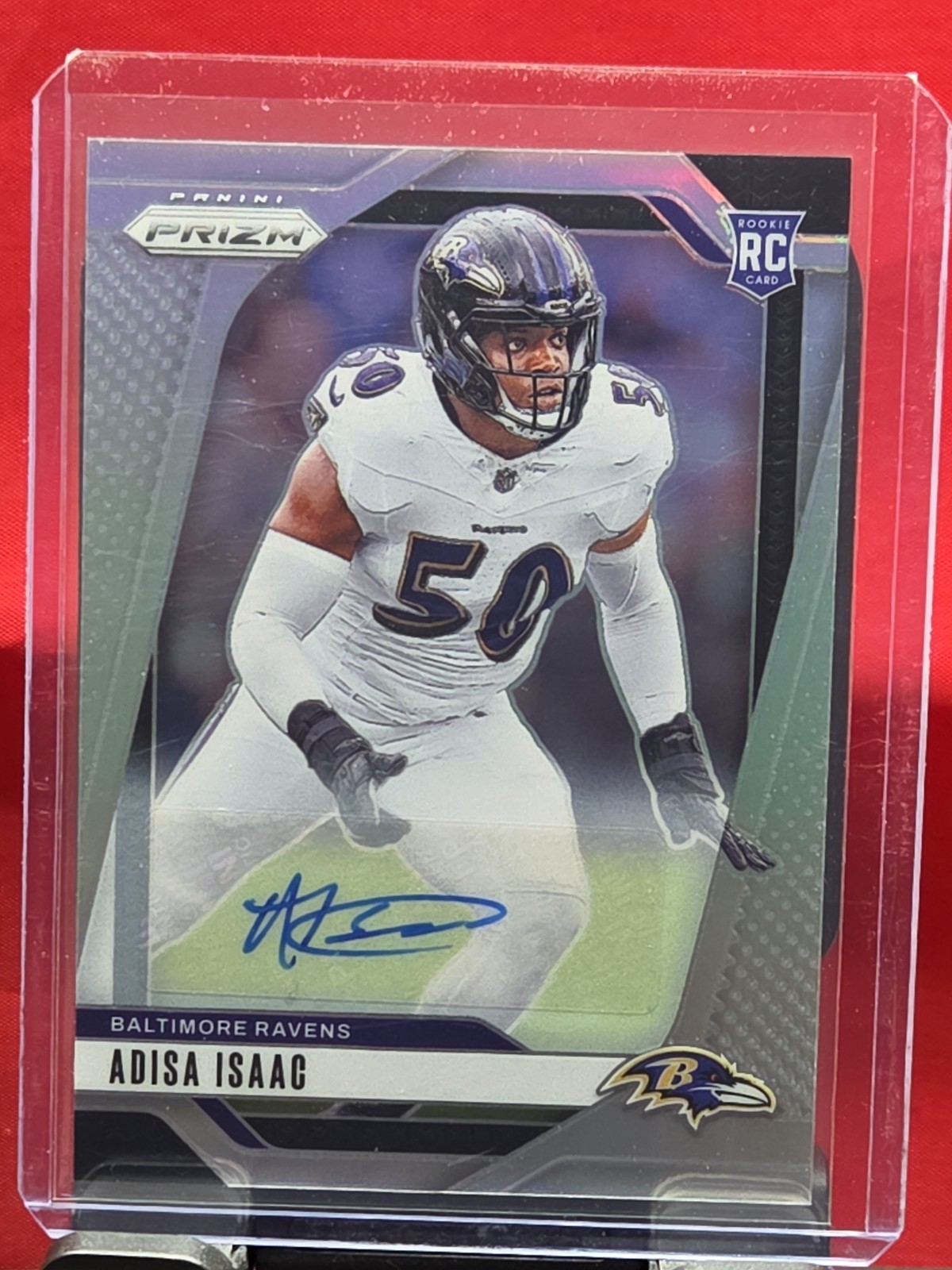 2024 Panini Prizm – Rookies Adisa Isaac #302 Silver Prizm Autographs (AU, RC)