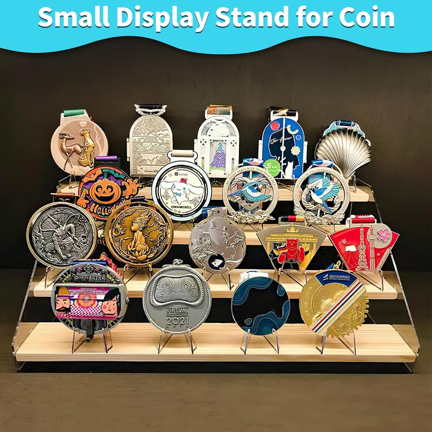 20/40Pcs Large Size Trading Card Stands Most Durable Display Coins Cards Holder