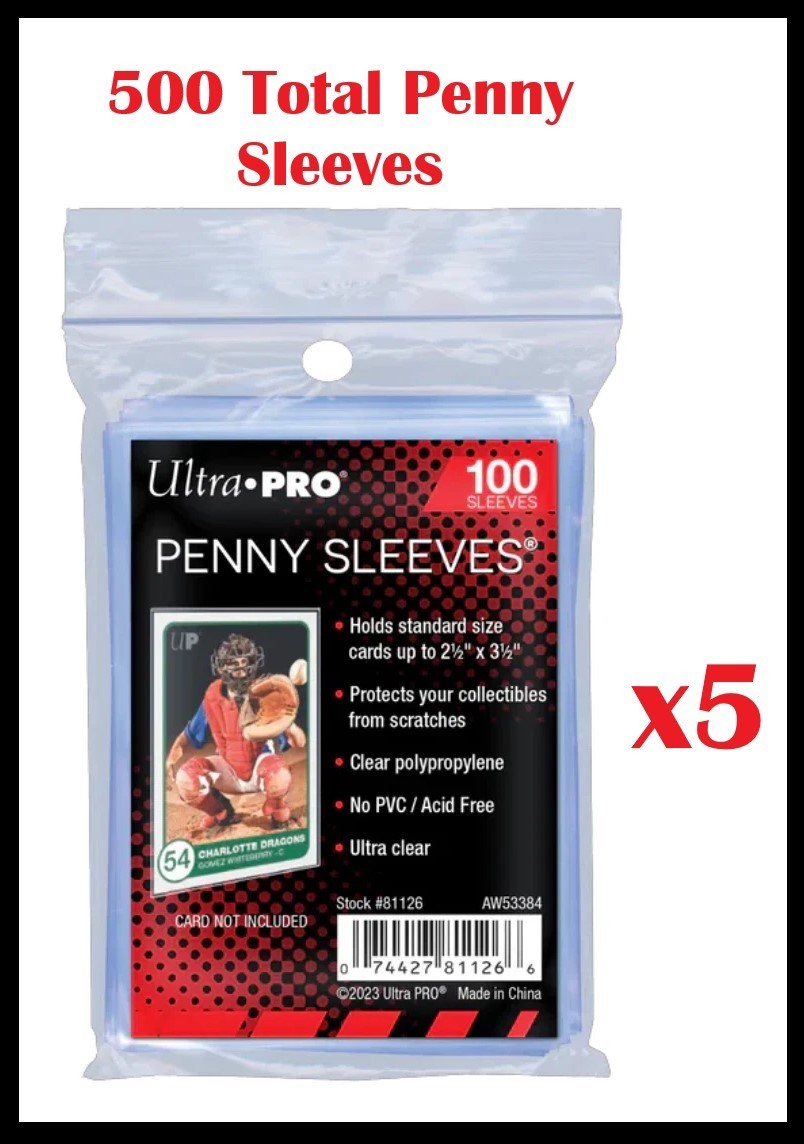 500 Count Ultra PRO 2.5″ x 3.5″ Penny Sleeves Standard – Pokemon, Magic, Sports
