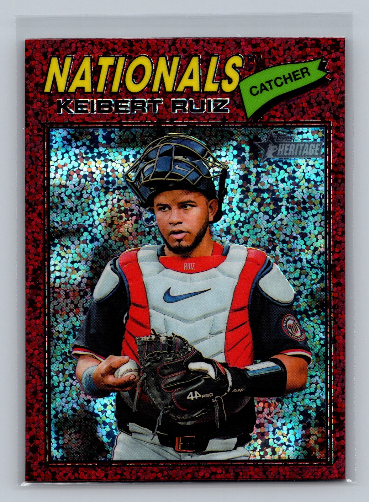 2026 Topps Heritage Keibert Ruiz #201 Chrome Burgundy Sparkle Refractors