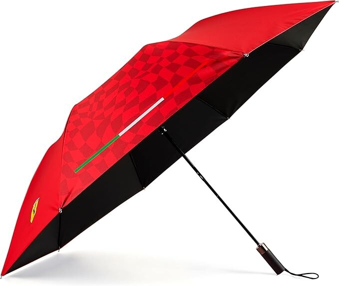Scuderia Ferrari Official Shield Compact Scudetto Umbrella Red