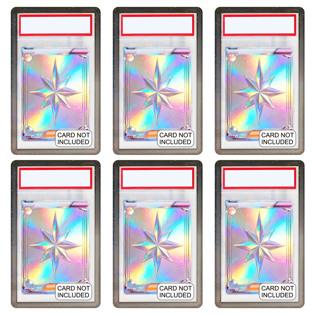 6Pcs Gradient Slab Bumper Guard Protector Skin TPU Stackable For PSA Graded Card