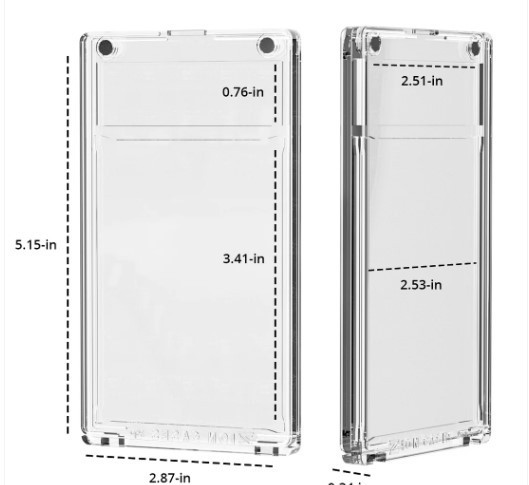 MagPro Zion Cases Single Thick Card Two Magnetic Holder – 35 Pt. Sleeved