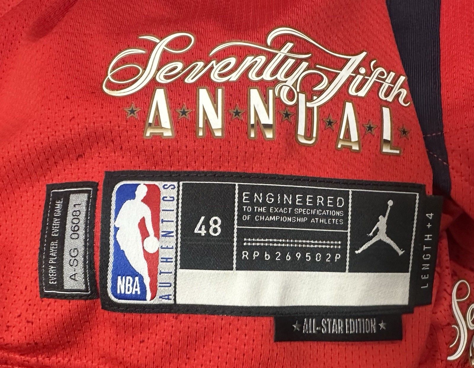 San Antonio Spurs Team Issued Stephon Castle all-Star Prototype Pro Cut Jersey