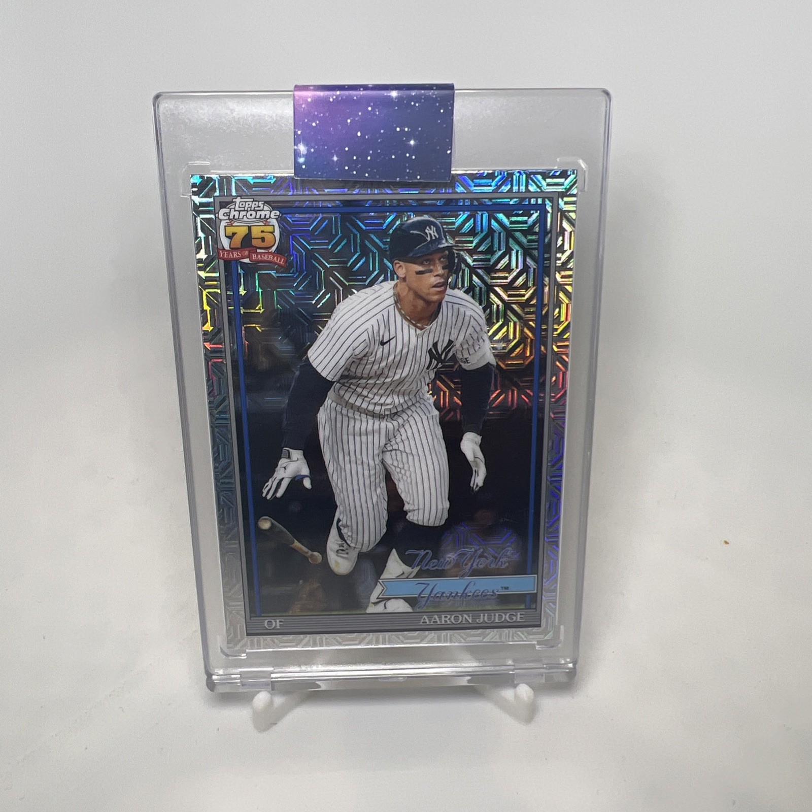 2026 Topps Chrome 75 Years #91C-82 Aaron Judge Yankees Mojo Parallel