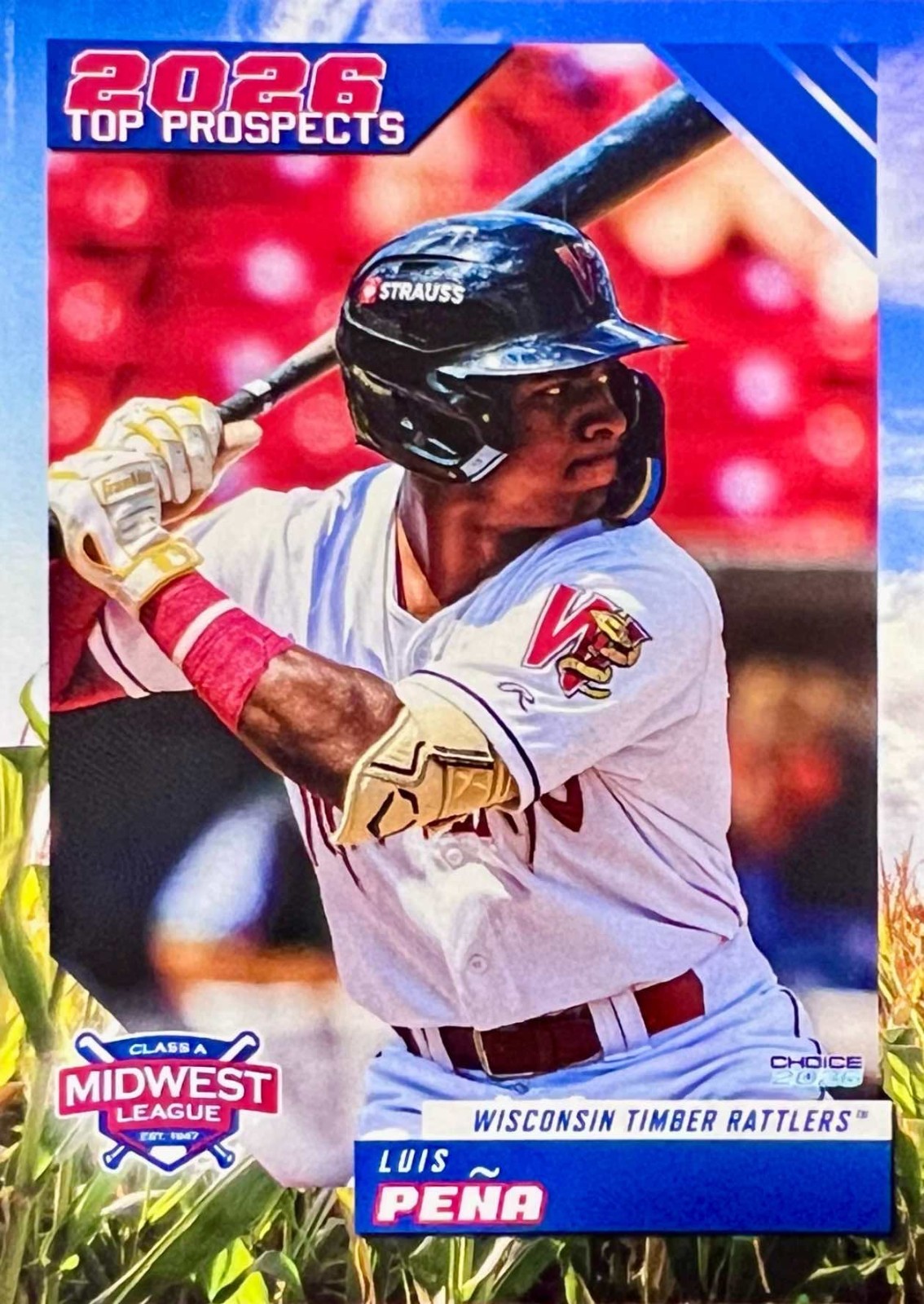 2026 Choice Midwest League MWL Top Prospects Set Series 1 Cards – You Pick