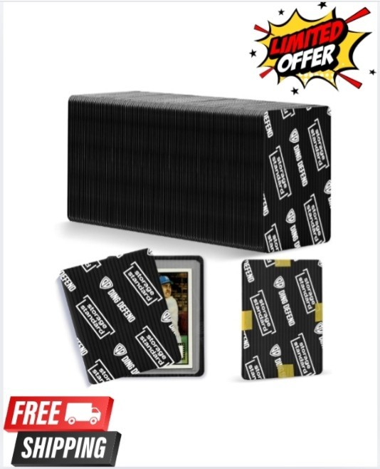 Ding Defend 110-Pack Trading Card Protector Shipping – 3.5 X 4.5 Inch Black