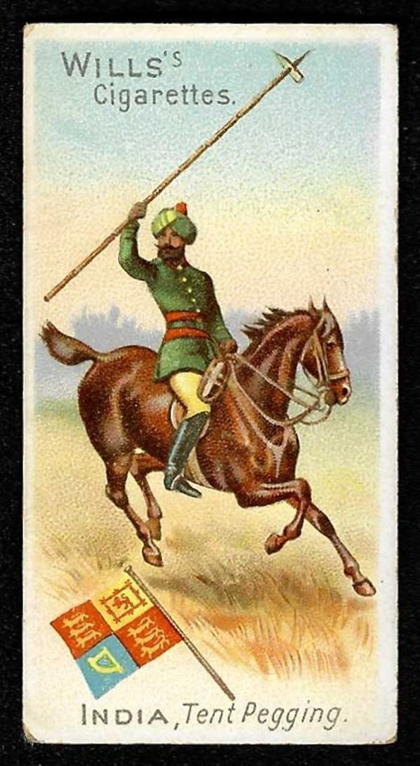 1900 INDIA, TENT PEGGING W.D. & H.O. Wills Sports Of All Nations TRAVELLER #40