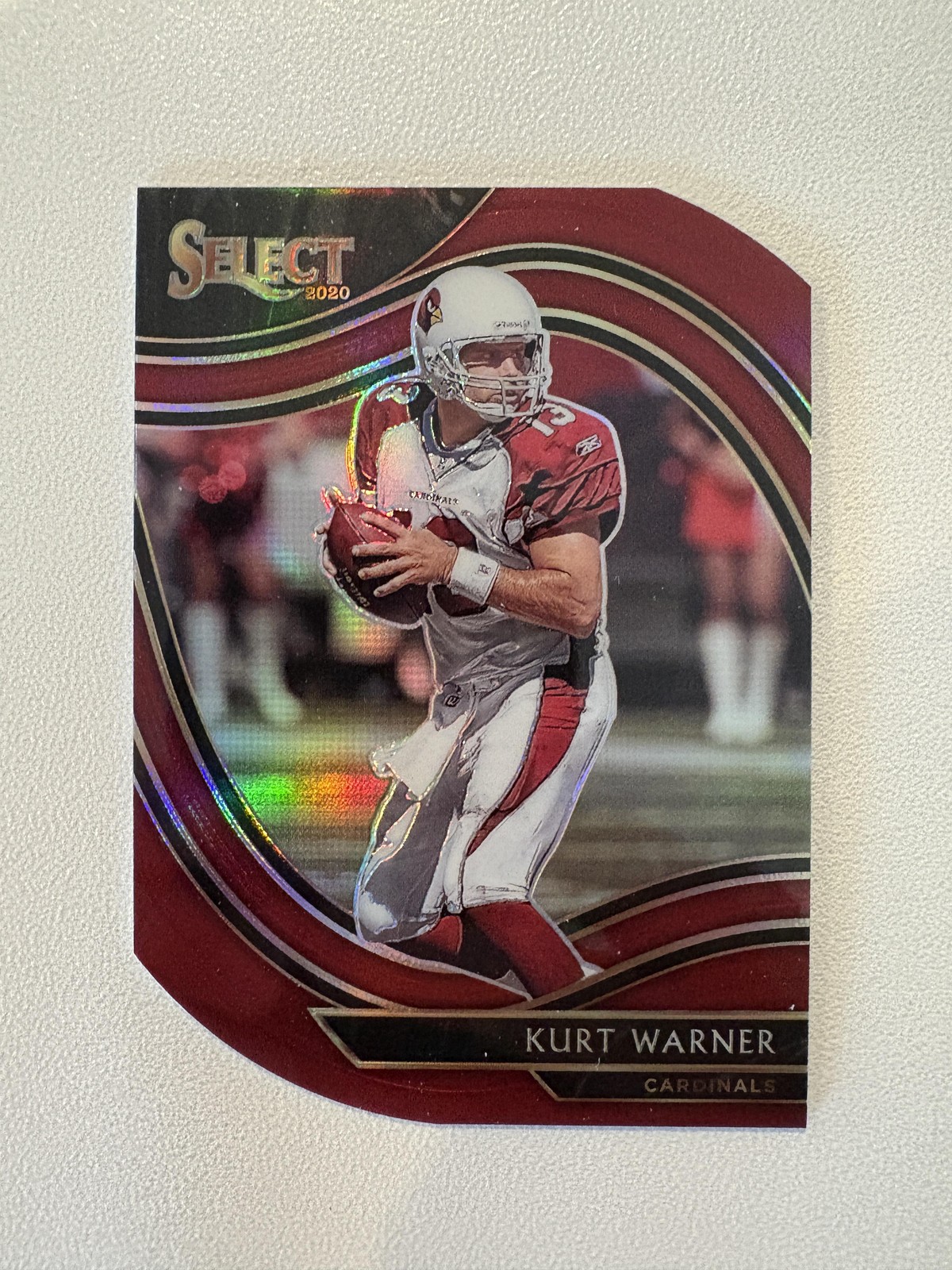 Kurt Warner 2020 Panini Select #305 Maroon Prizm Die Cut TY1