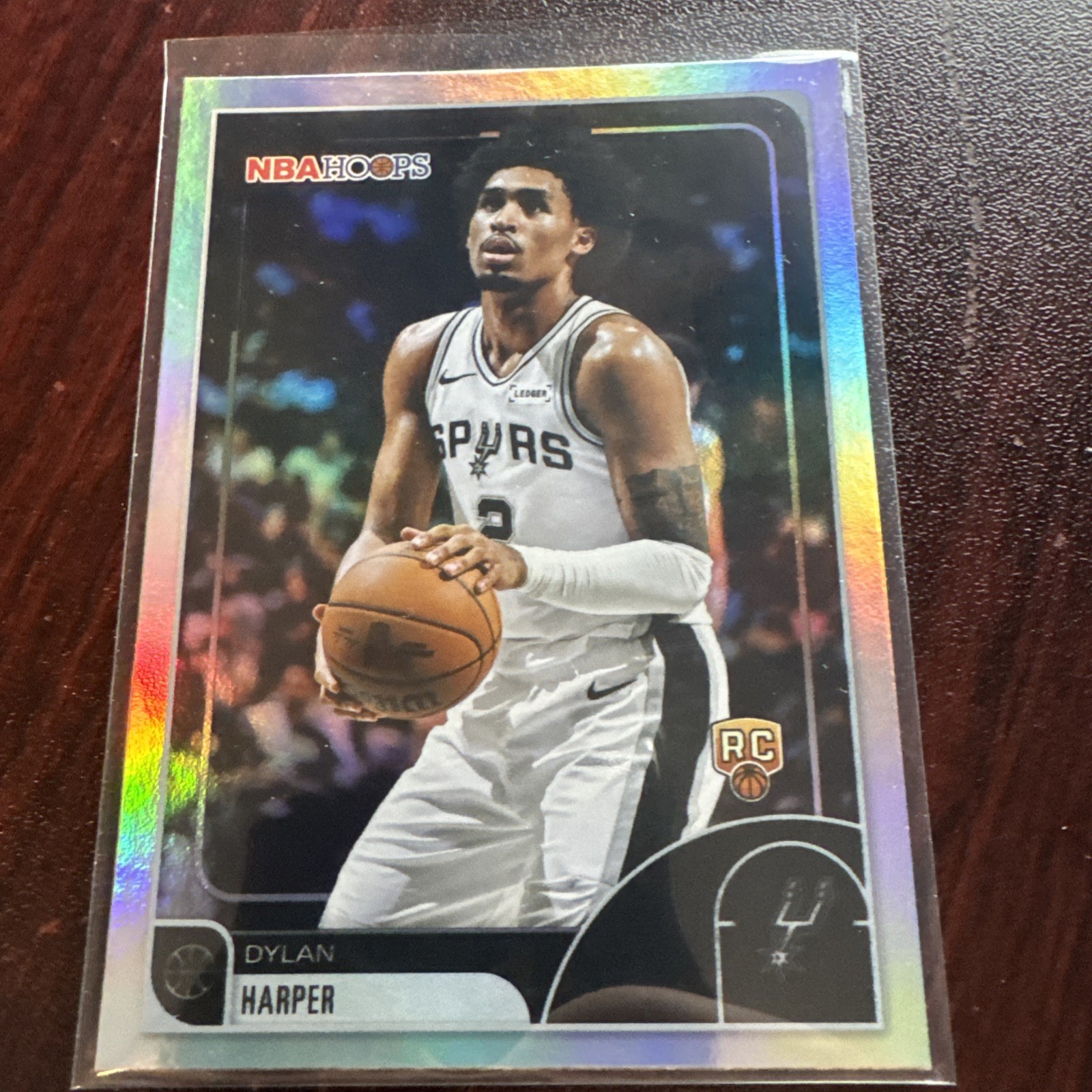 2025-26 Topps NBA Hoops Dylan Harper (RC) #7 Rainbow Foil San Antonio Spurs