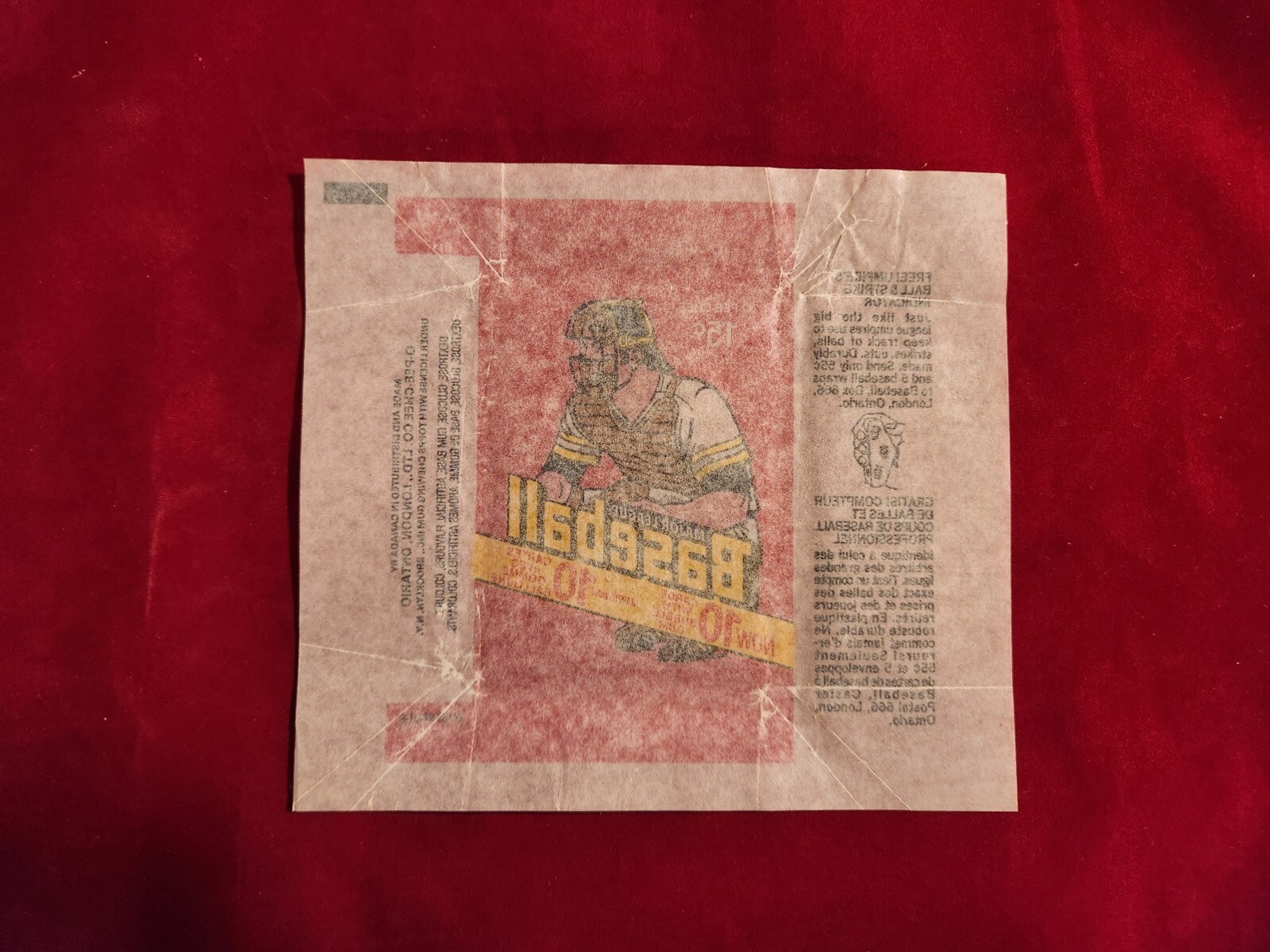 ⚾1978 OPC O-Pee-Chee Baseball Wax Pack Wrapper 4.2⚾ Umpire Ball & Strike Version