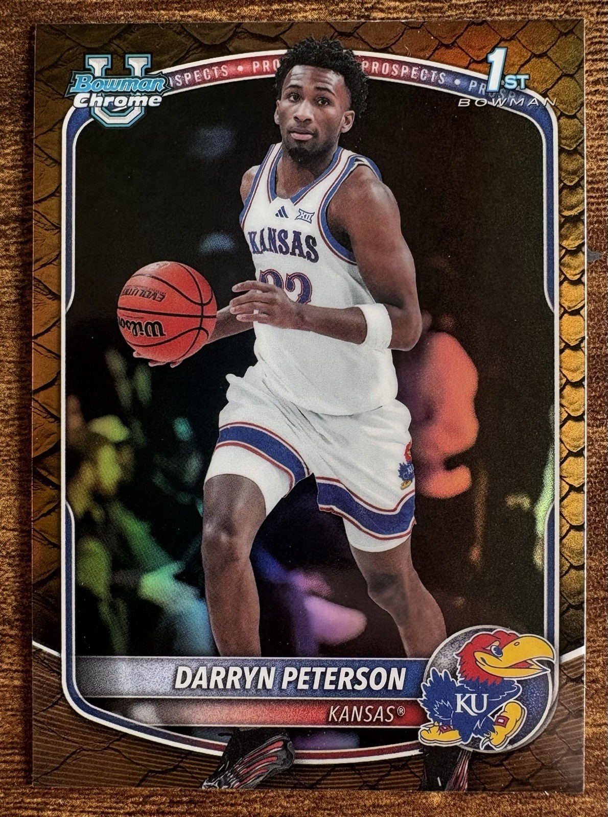 2025-26 Bowman Basketball Darryn Peterson 1st Bowman Chrome Reptilian Refractor