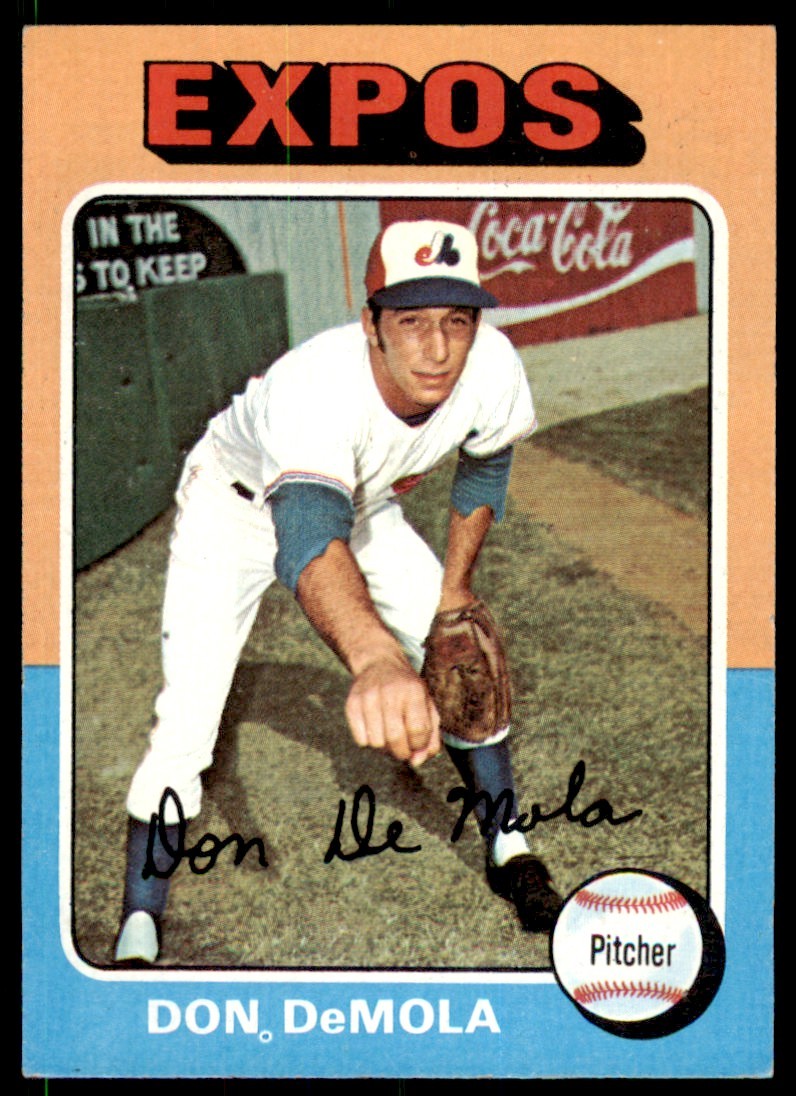 1975 TOPPS DON DEMOLA MONTREAL EXPOS #391