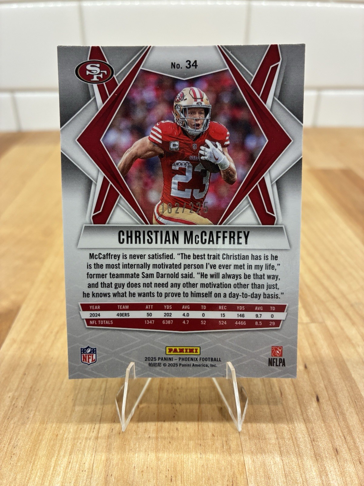 2025 Panini Phoenix – Christian McCaffrey #34 Aqua /225