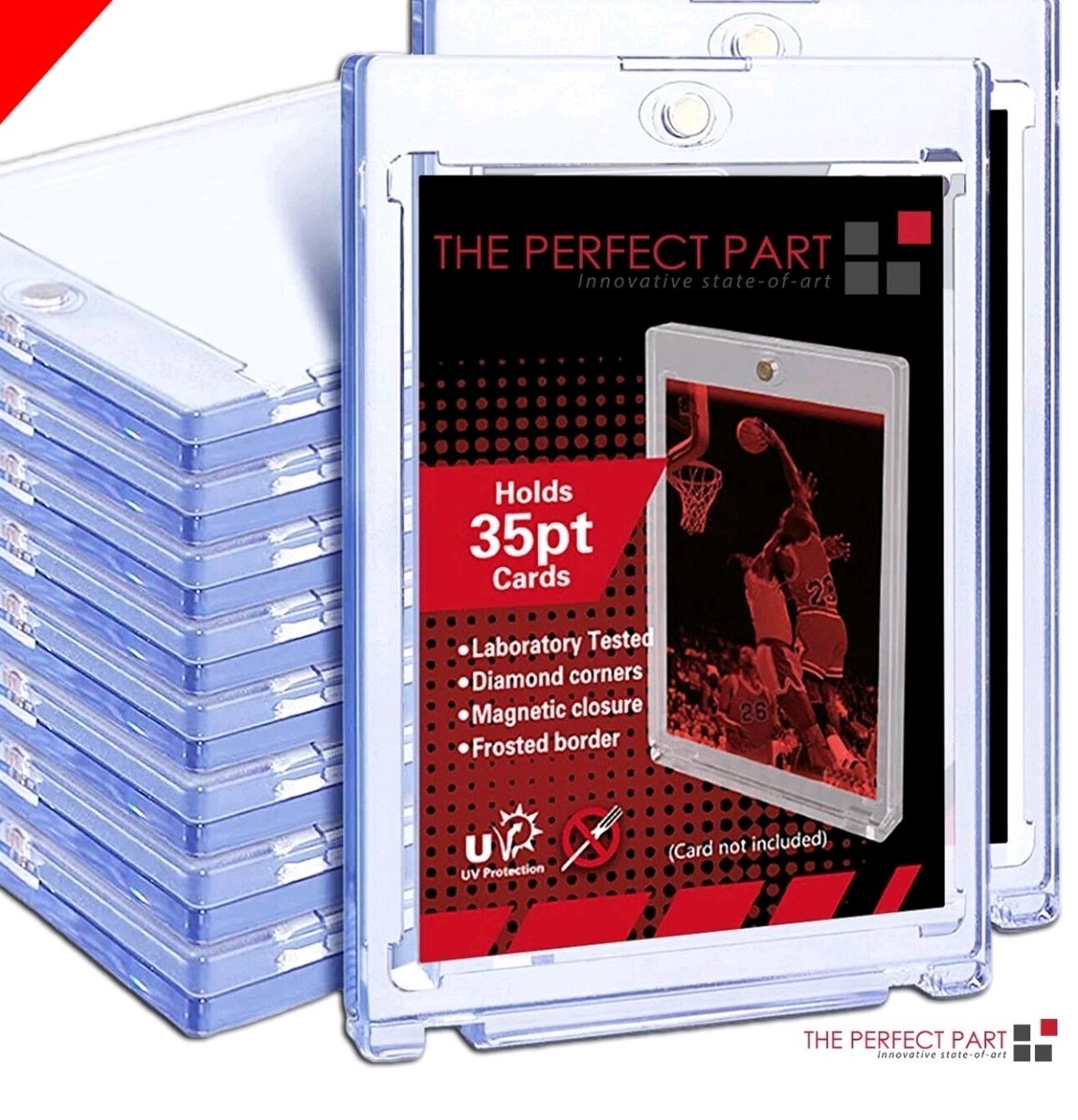 THE PERFECT PART 25 Magnetic Card Holders 35pt UV Protection