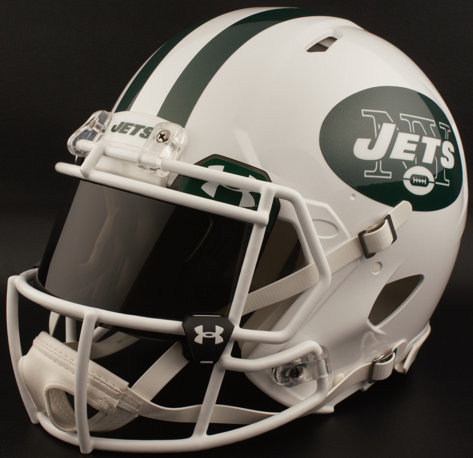 NEW YORK JETS NFL Authentic GAMEDAY Football Helmet w/ BLACK-TINT Eye Shield