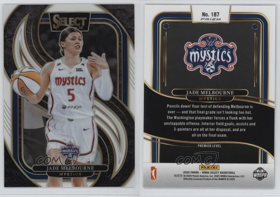 2025 Panini Select WNBA Premier Level White Prizm /99 Jade Melbourne #187 v3r