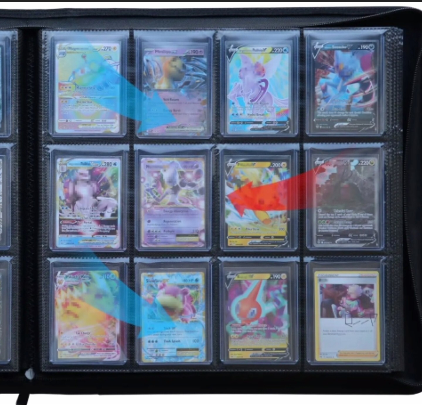 12 Pocket Toploader Binder | Trading Card Top loader Album Folder Pokemon Cards
