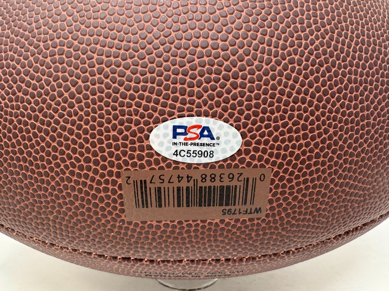 David Akers Signed Wilson Super Grip Football Philadelphia Eagles PSA 908