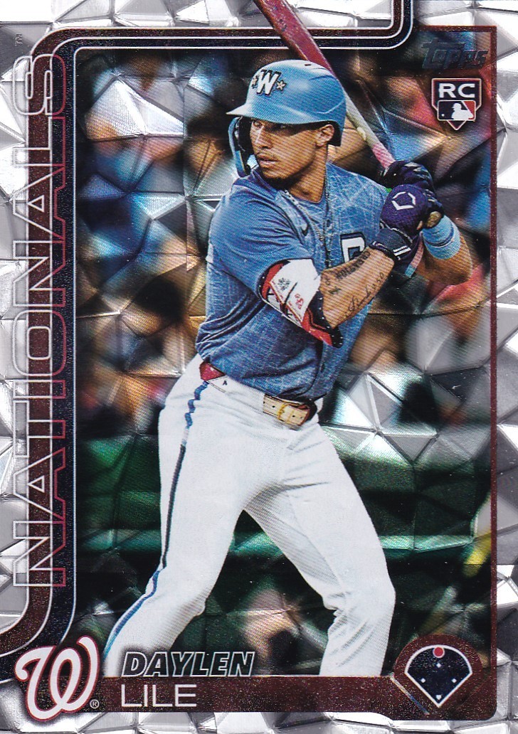 DAYLEN LILE TOPPS UPDATE ROOKIE SILVER DIAMANTE FOIL RC NATIONALS #US-172 2025