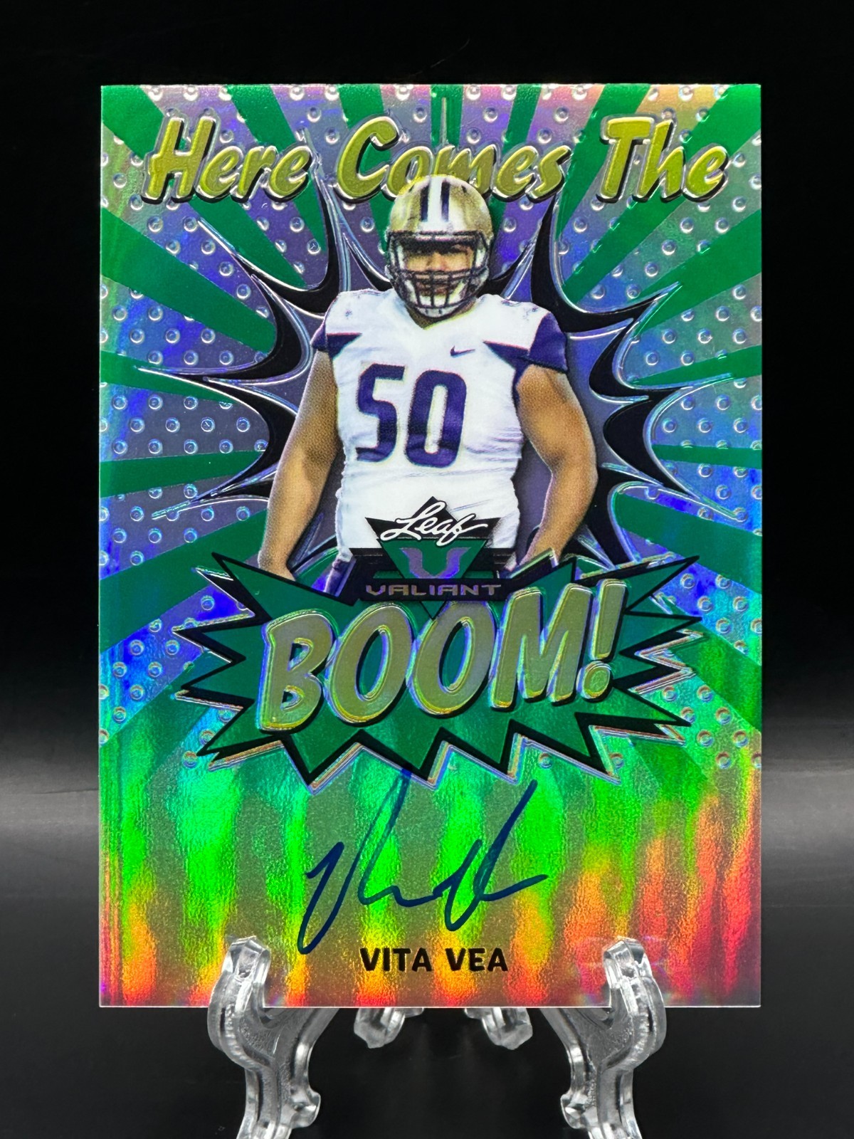 Vita Vea 2018 Leaf Valiant “Here Comes the Boom” Rookie Auto 1/60 1st on Print