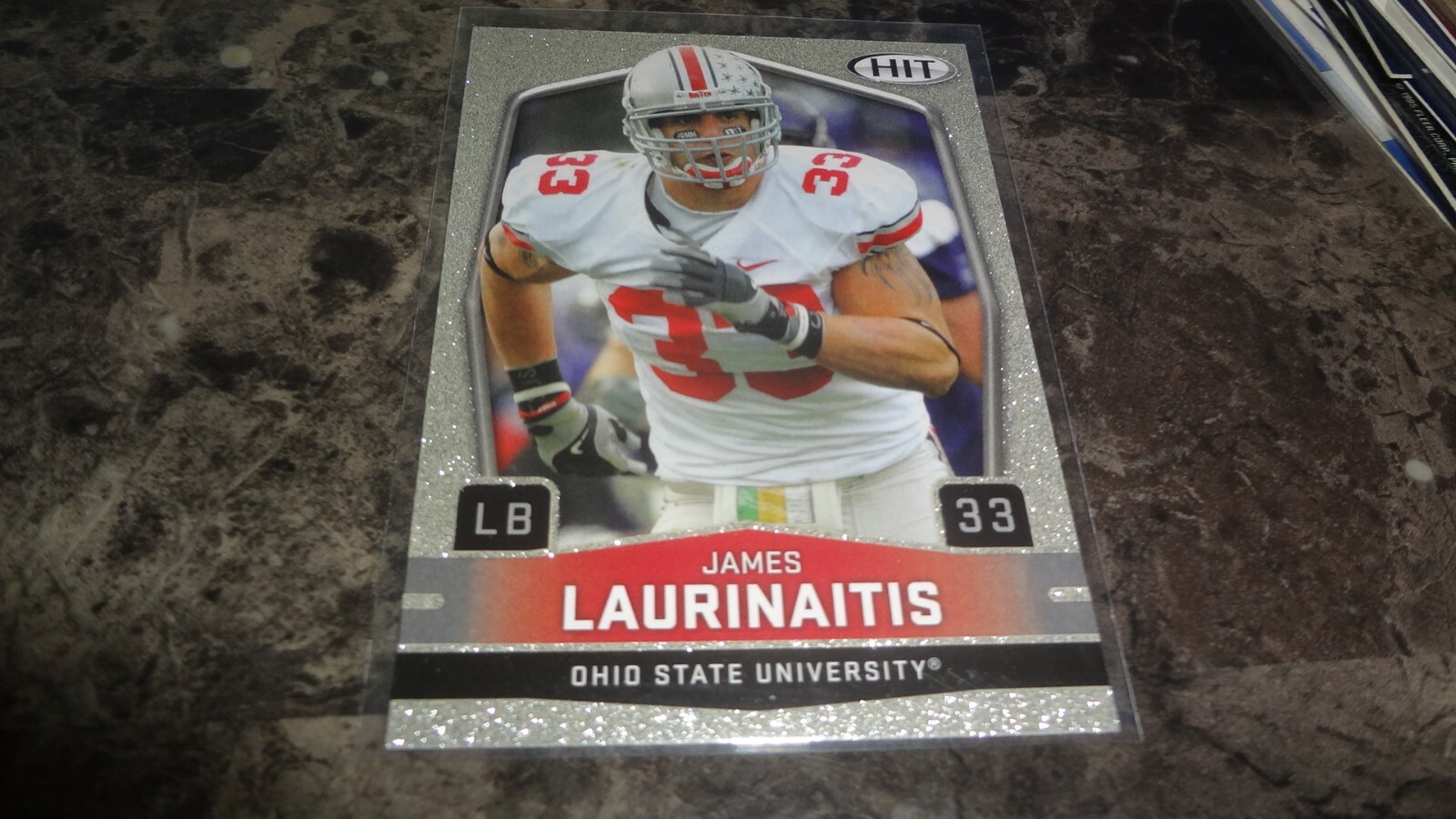 2009 SAGE # 33 HIT JAMES LAURINAITIS FOOTBALL CARD