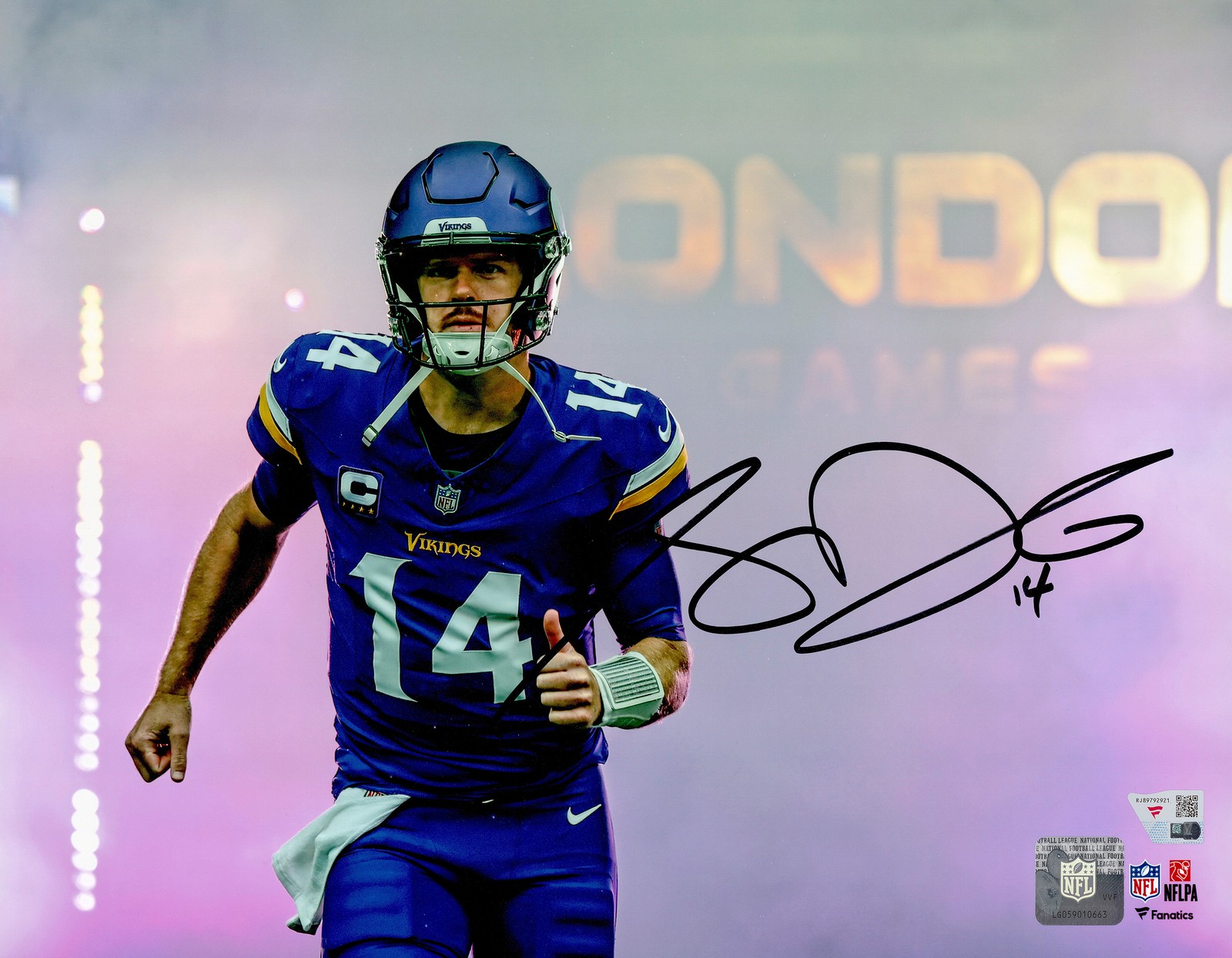 Sam Darnold Signed 11×14 Photo Minnesota Vikings Fanatics Holo