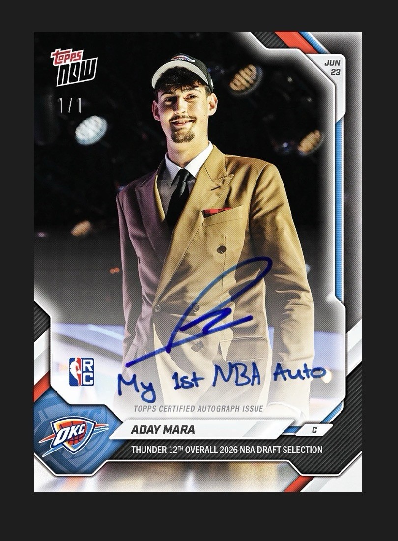 *PRE SALE* Aday Mara – 2025-26 NBA Topps NOW® – Card AMAR Chance At 1/1 Auto
