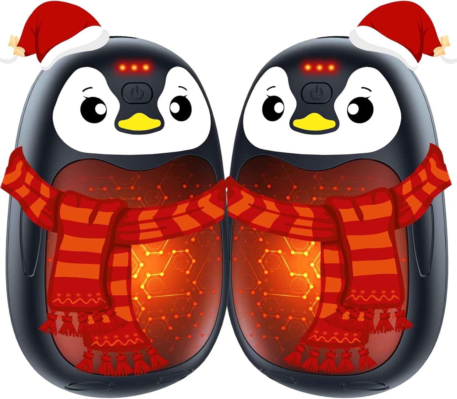 2 Pack 8000mAh Rechargeable Hand Warmers,Quick Heating Pocket Heater Hand Warmer
