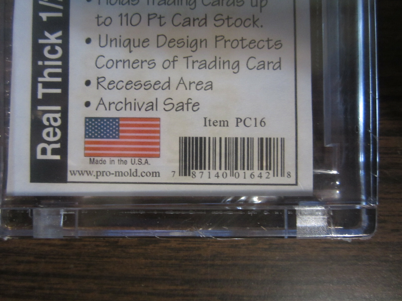 2 Count Pro-Mold # PC16 1 Screw Memorabilia Card Holder 110 pt, 1/2” Deluxe New