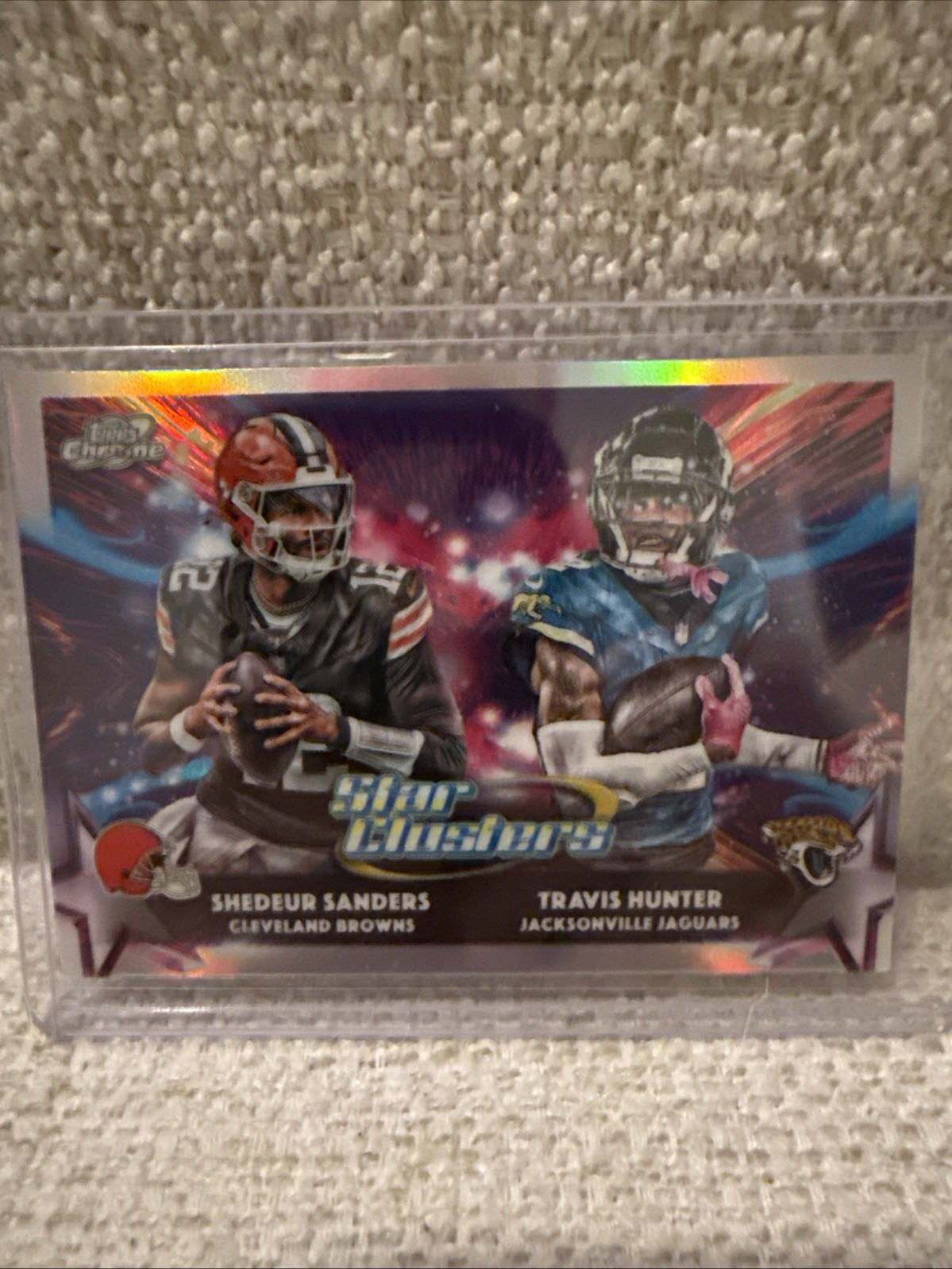 2025 Topps Chrome Cosmic Star Clusters SC-2 Shedeur Sanders / Travis Hunter