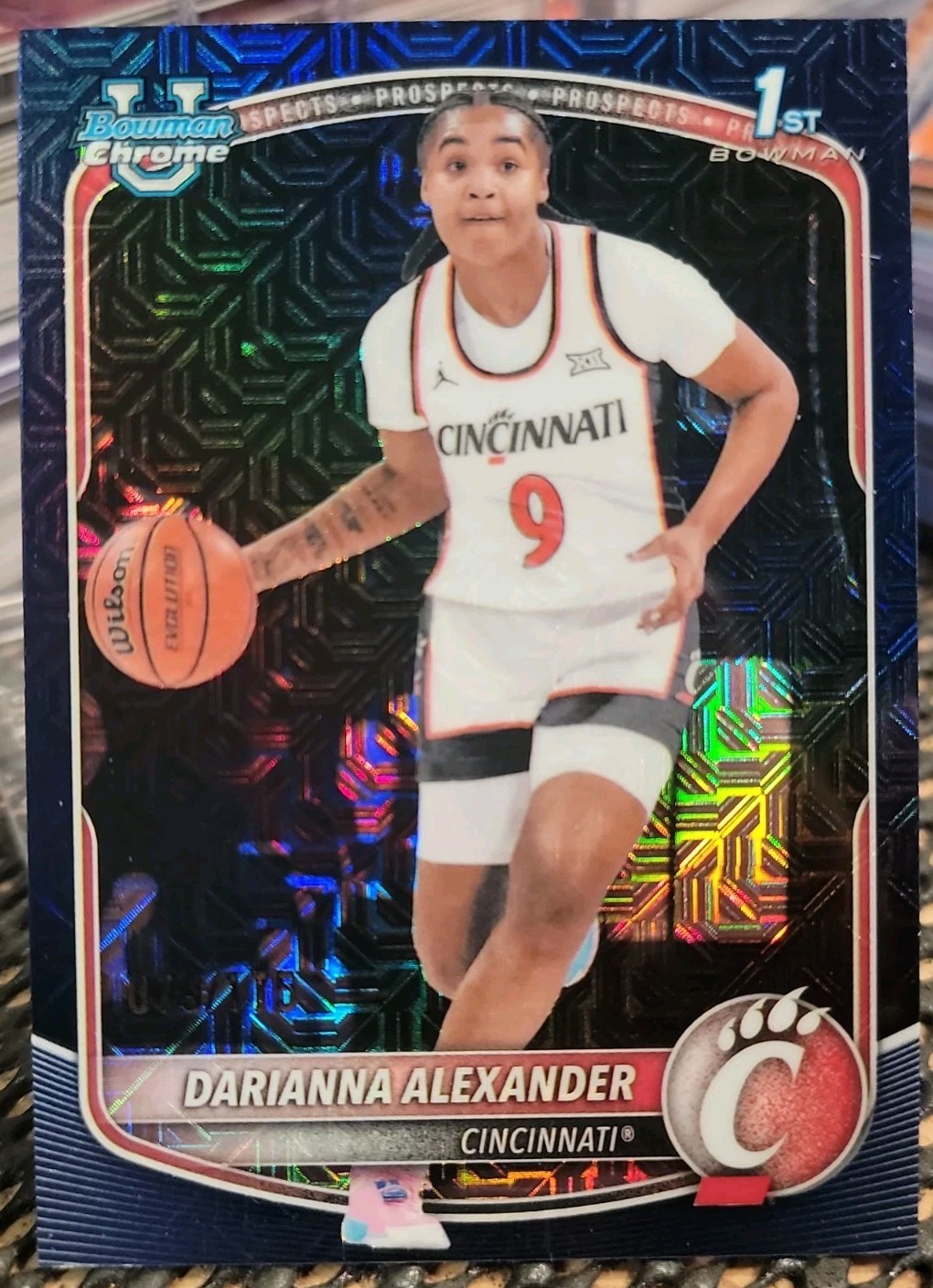 2025-26 Bowman Darianna Alexander 1st Chrome Navy Mojo Refractor #/175 #BCP-69