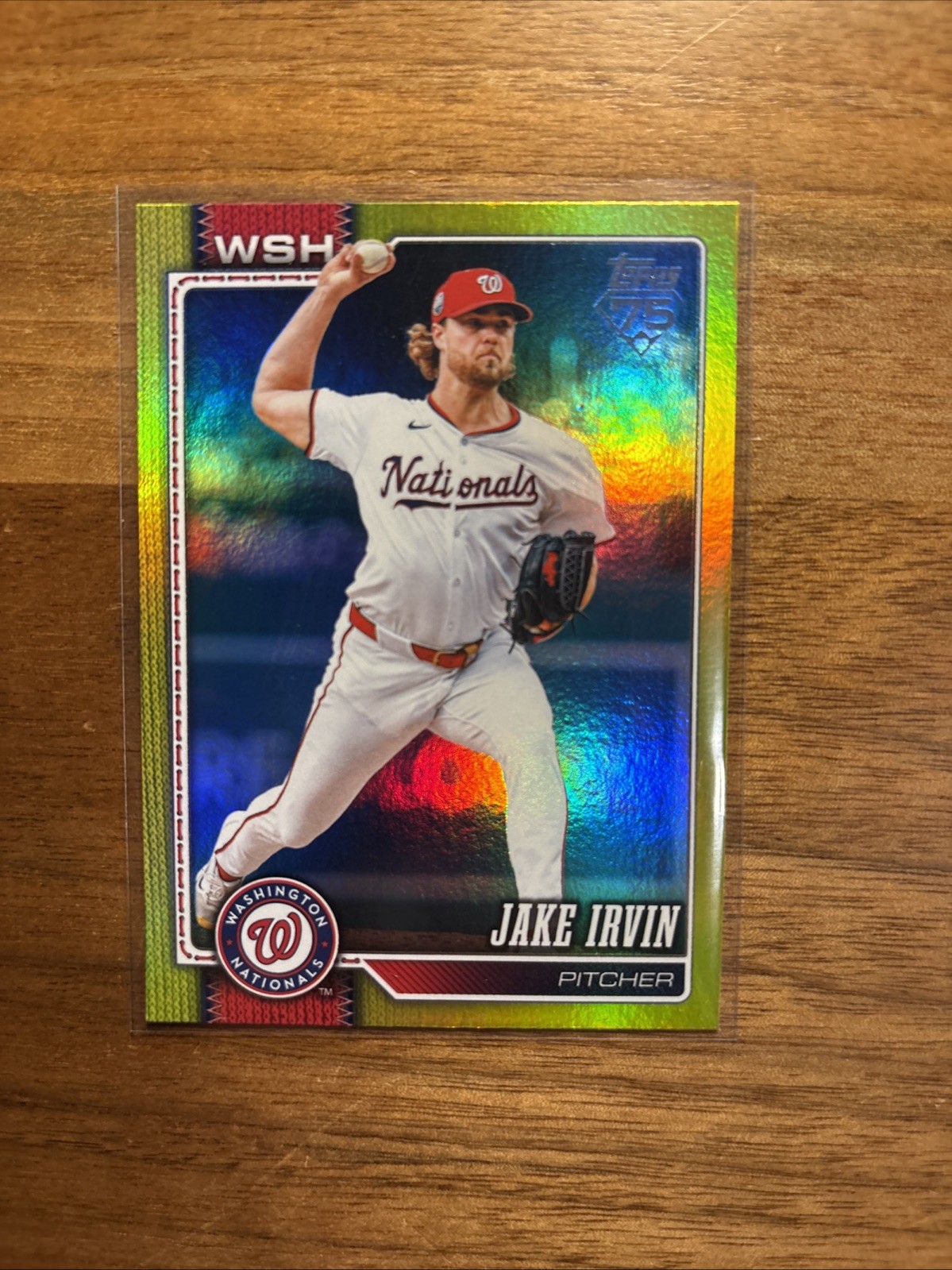 2026 Topps Series 2 Baseball #487 Jake Irvin YELLOW HOLO FOIL /399