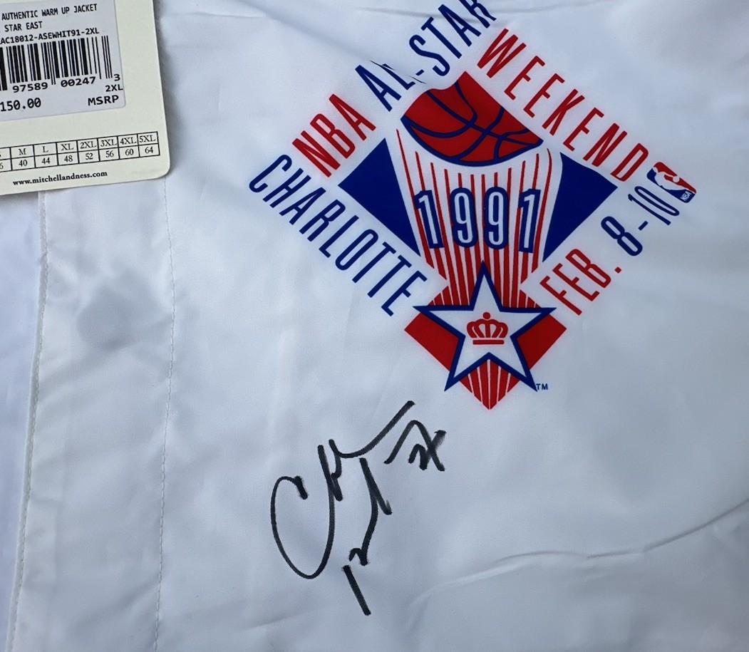 CHARLES BARKLEY SIGNED M&N AUTHENTIC 1991 ALL STAR WARM UP JACKET PSA/DNA MVP