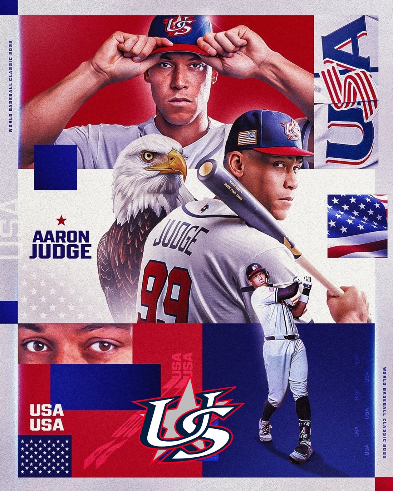Aaron Judge 8×10 photo New York Yankees World Baseball Classic Captain USA MLB