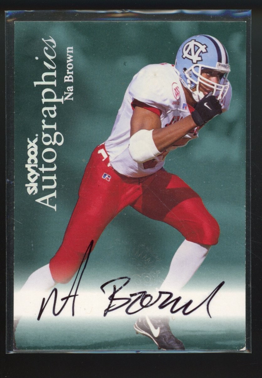 1999 Skybox Autographics NA BROWN Signed Card AUTOGRAPH ON CARD EAGLES RC