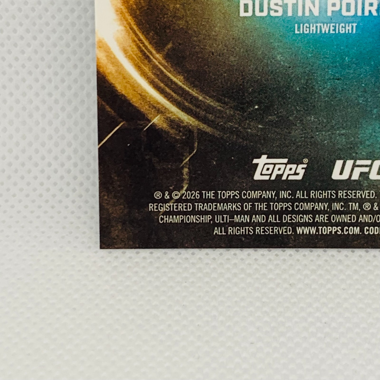 2026 Topps Chrome UFC – Case Hit Dustin Poirier Immortal Force SSP Insert IF-12