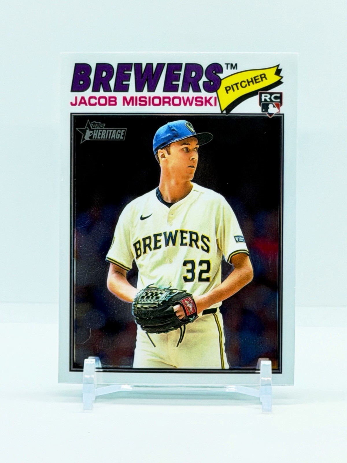 2025 Topps Heritage – Jacob Misiorowski RC – Chrome SP – Brewers – No. 144🏆