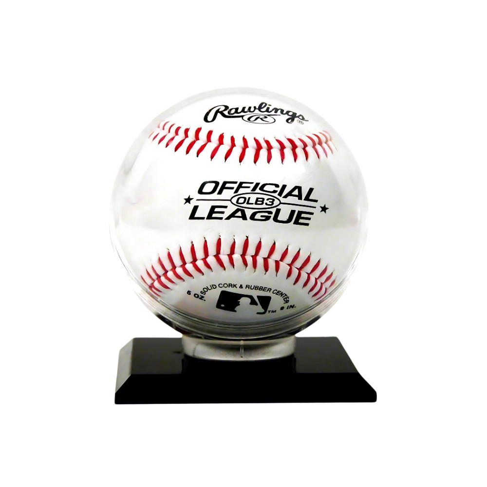 ACRYLIC BASEBALL DISPLAY CASE HOLDER with Black Base