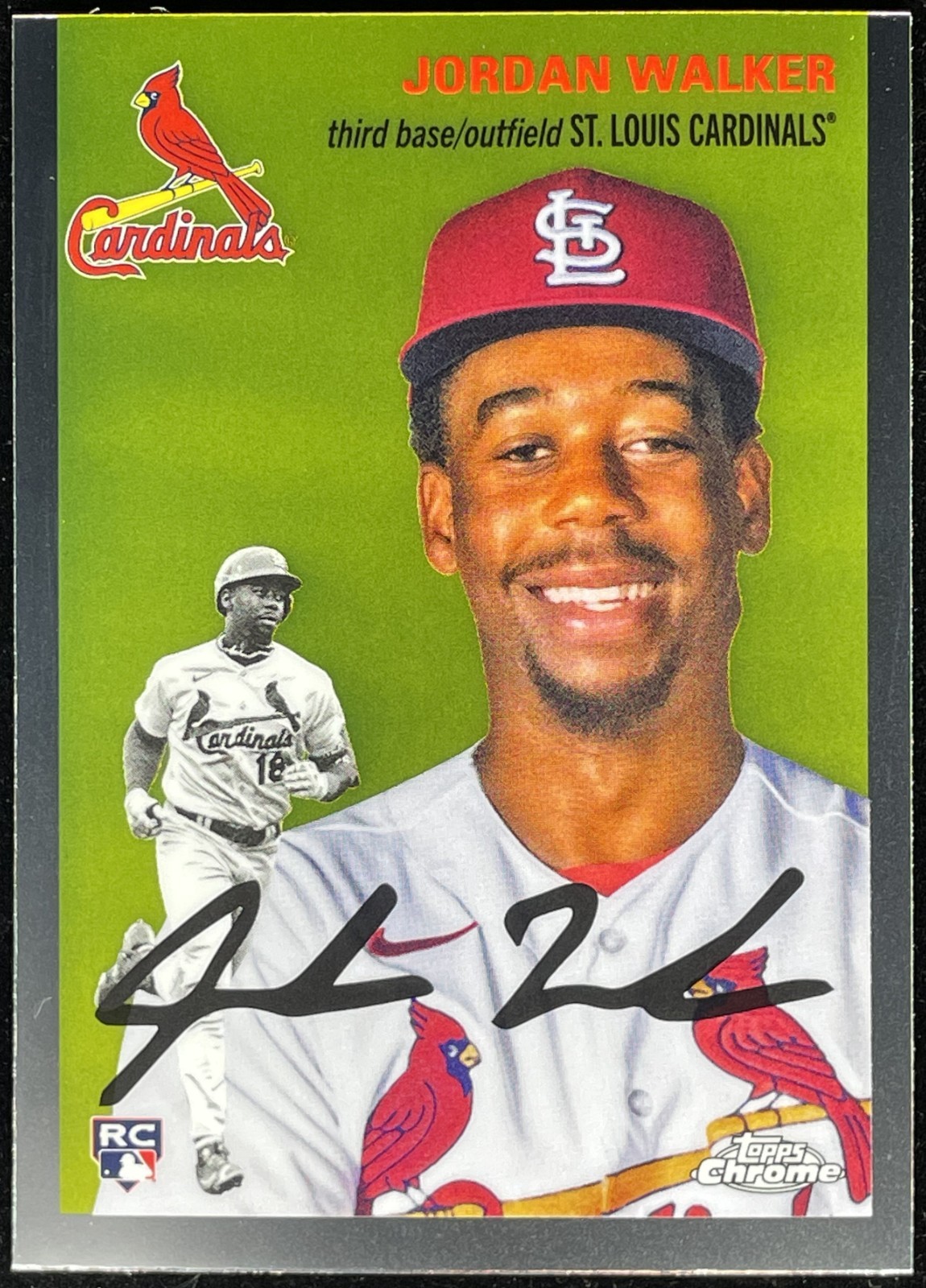 2023 Topps Chrome Platinum Jordan Walker RC #250 St. Louis Cardinals