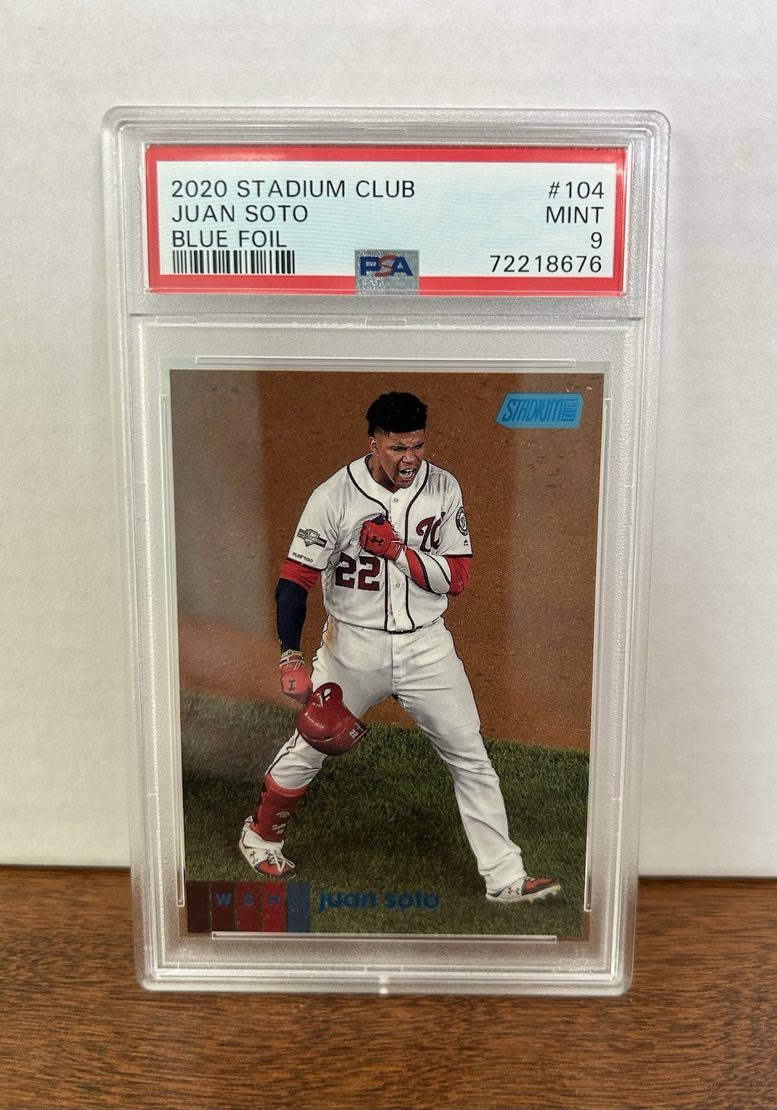 2020 Stadium Club Juan Soto Blue Foil /50 PSA 9 #104