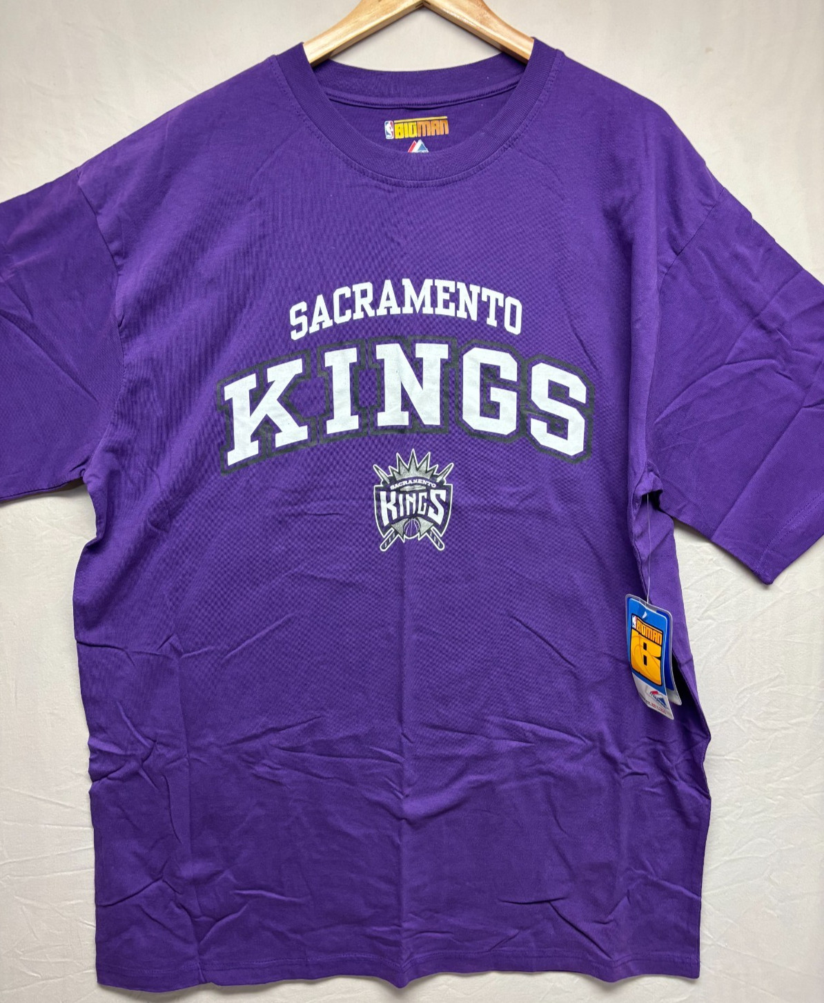 Sacramento Kings Shirt Majestic Graphic Men’s Purple XL TALL NWT Big Man New