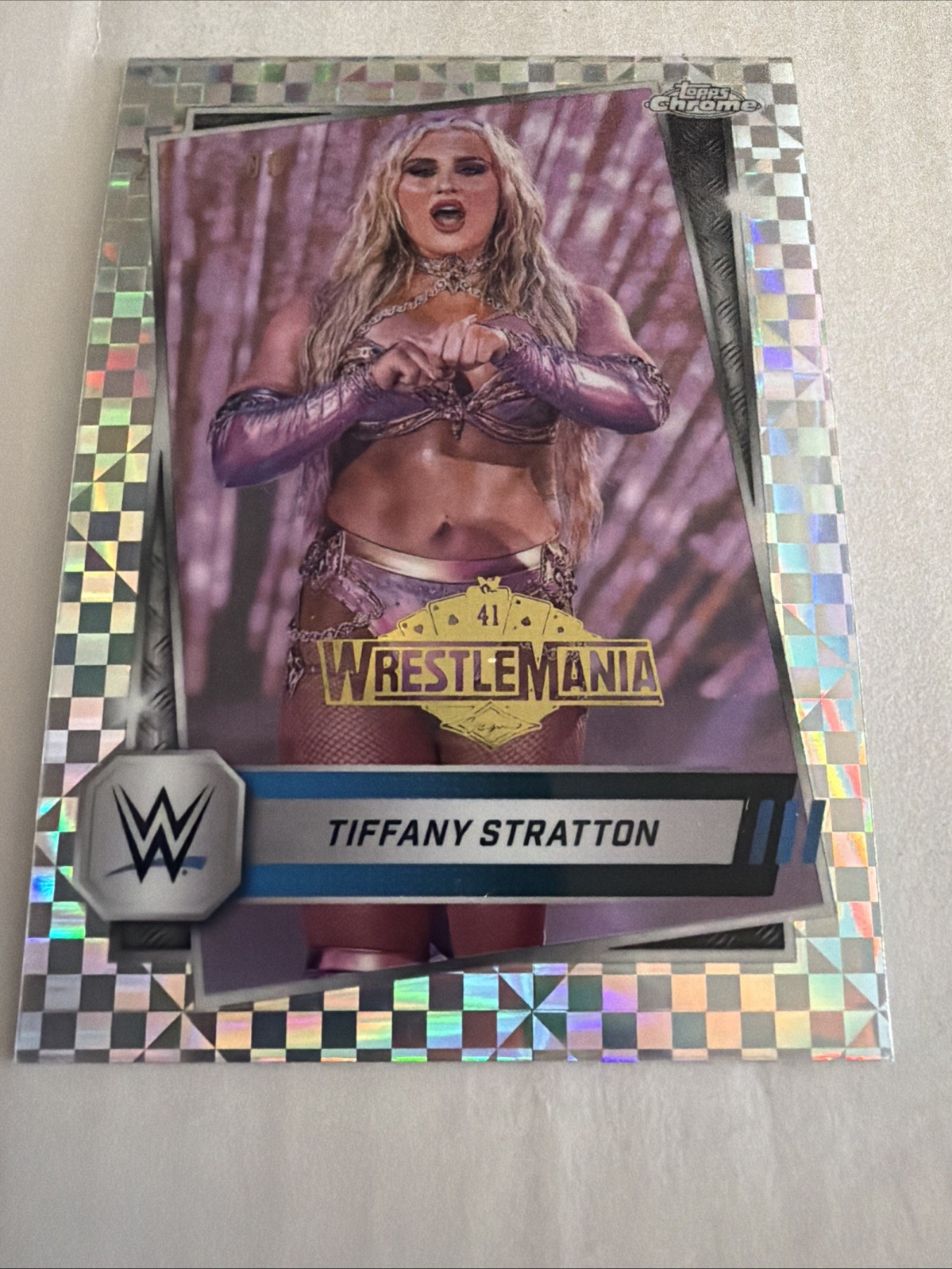 2026 Topps Chrome WWE Tiffany Stratton Wrestlemania 41 Buyback X-Fractor 251/300