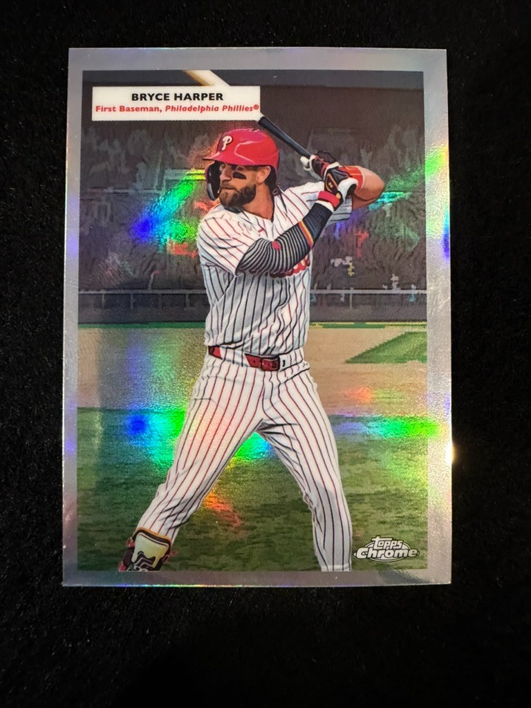 2025 Topps Chrome Platinum Anniversary Bryce Harper Mike Schmidt 55DH-4