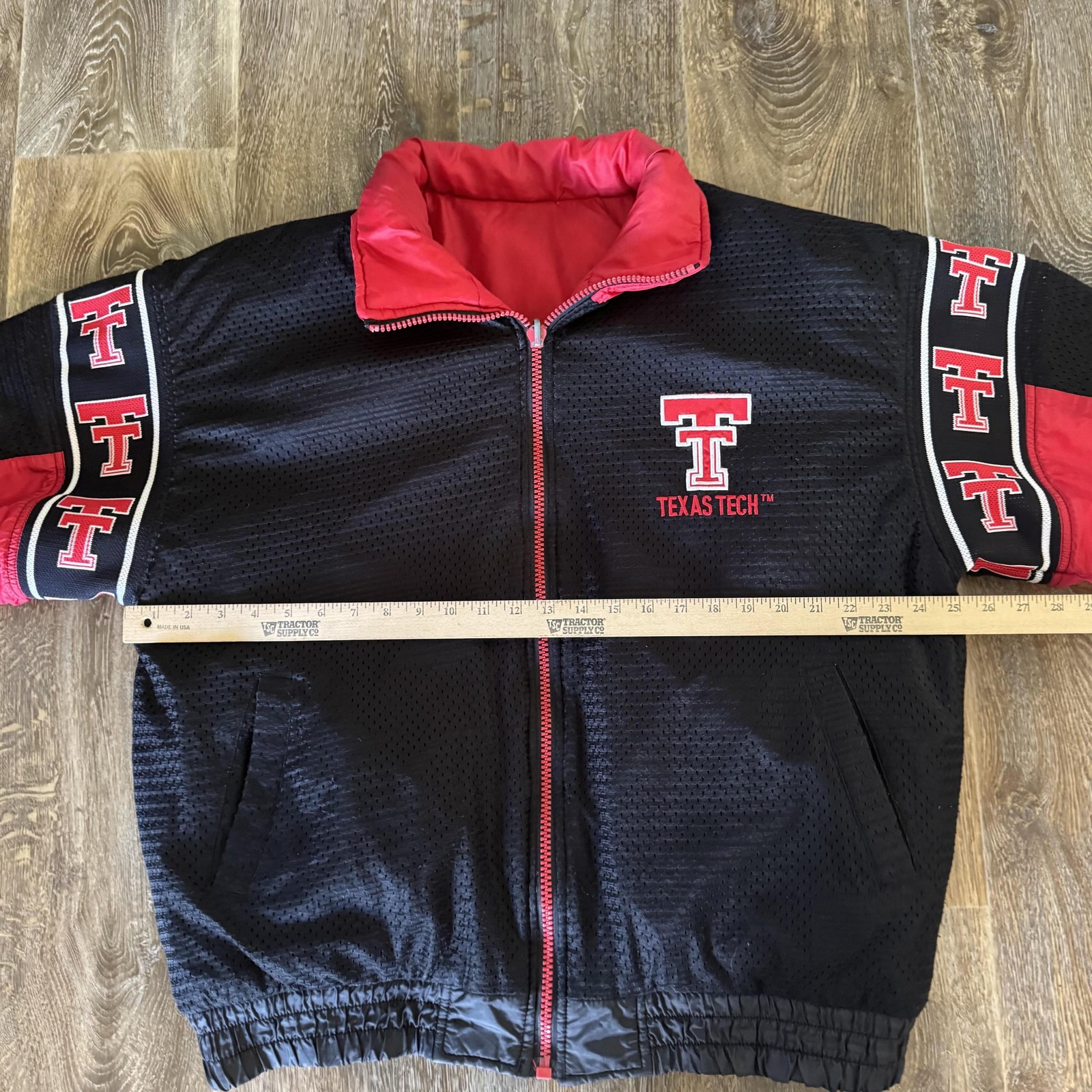 Vintage Texas Tech Red Raiders Jacket Mens XL Reversible NCAA Pro Player 90s