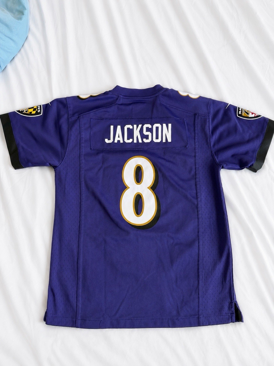 Nike NFL On Field Baltimore Ravens Lamar Jackson #8 Jersey Youth Medium 10-12