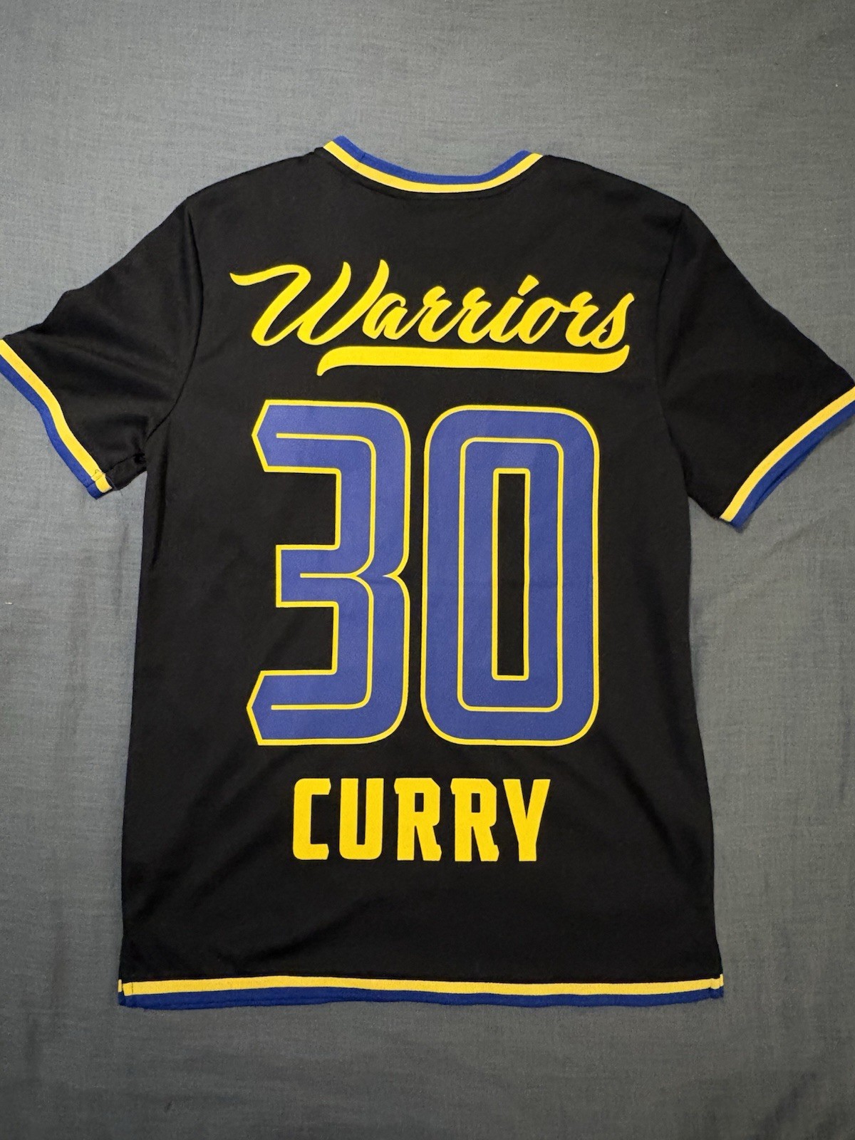 NBA Golden State Warriors Stephen Curry #30 Black Performance Shirt Jersey Sz S