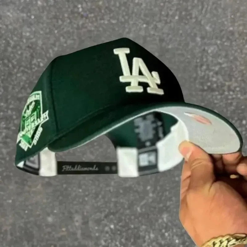 New Era Fitted Hat Dodgers Yankees Baseball Cap Side Patch 59FIFTY 9FORTY USA!