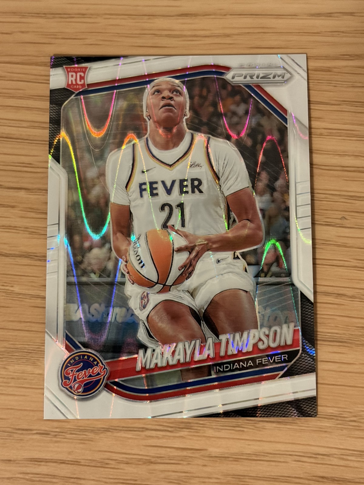 2025 Panini Prizm WNBA – Makayla Timpson #14 White Seismic Prizm (RC)